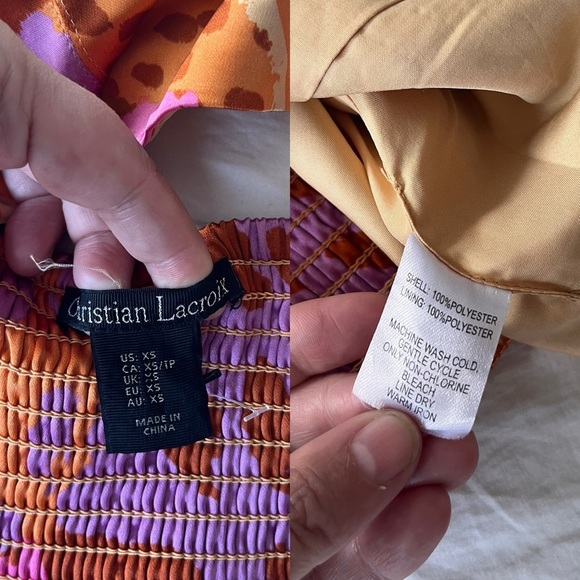 Christian Lacroix Abstract Print Cropped Cami Top XS - Picture 6 of 11